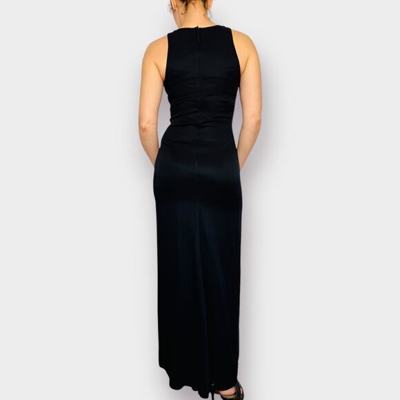 Vintage 90s Jessica McClintock Black formal‎ with white braid - Picture 5 of 5